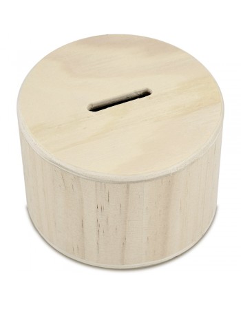 Pusculita rotunda din lemn , 9*8 cm